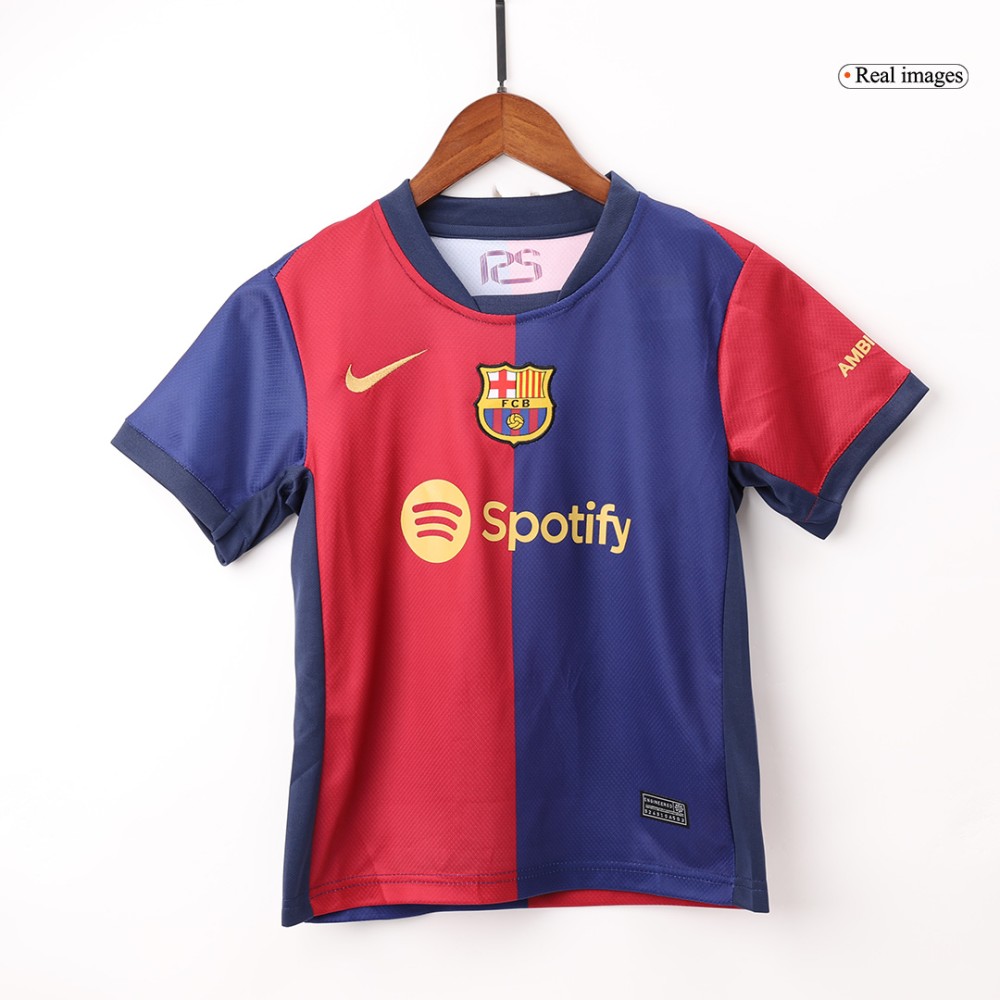 Barcelona Home Kids Soccer Jerseys Kit 2024/25