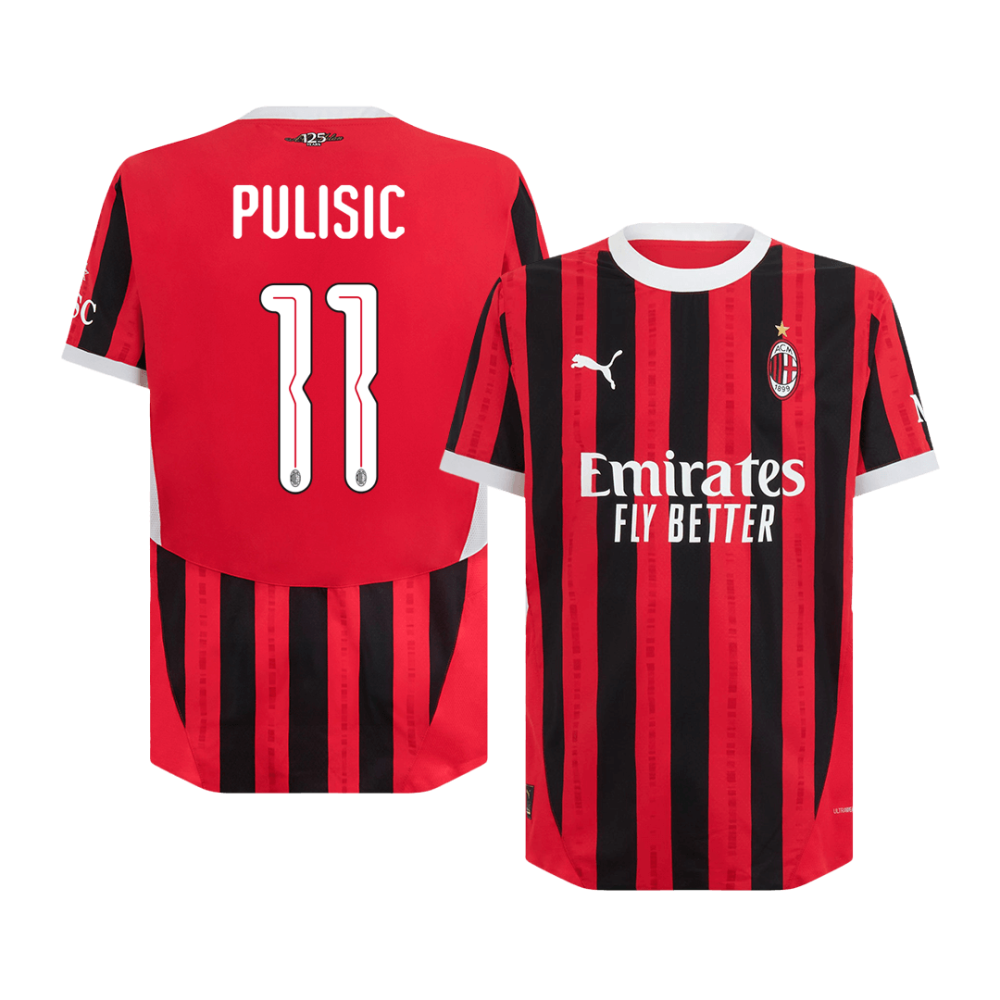 PULISIC #11 AC Milan Home Players Version Soccer Jersey 2024/25 - UCL PULISIC #11 AC Milan Home Players Version Soccer Jersey 2024/25 - UCL