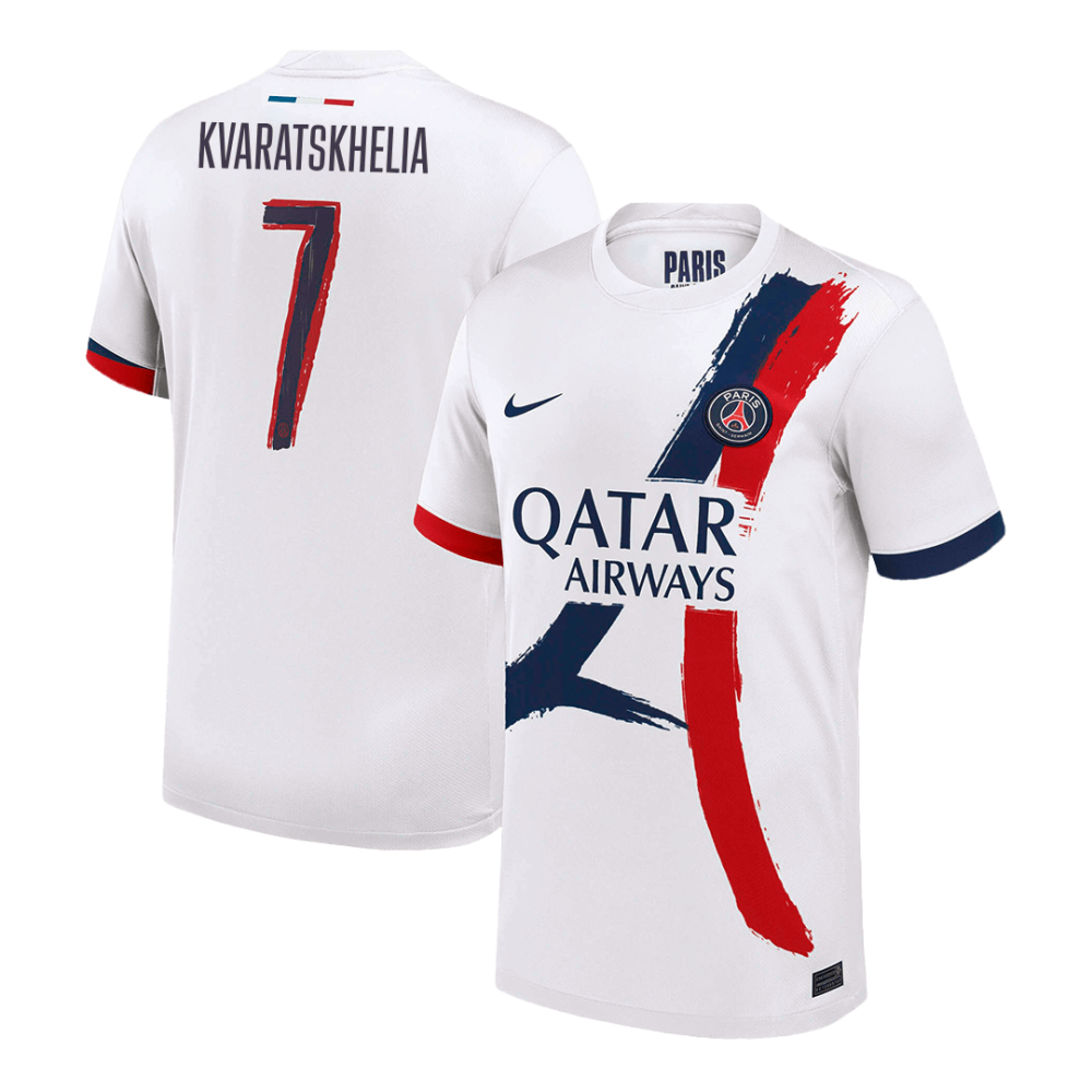 KVARATSKHELIA #7 PSG Away Soccer Jersey 2024/25 - UCL KVARATSKHELIA #7 PSG Away Soccer Jersey 2024/25 - UCL