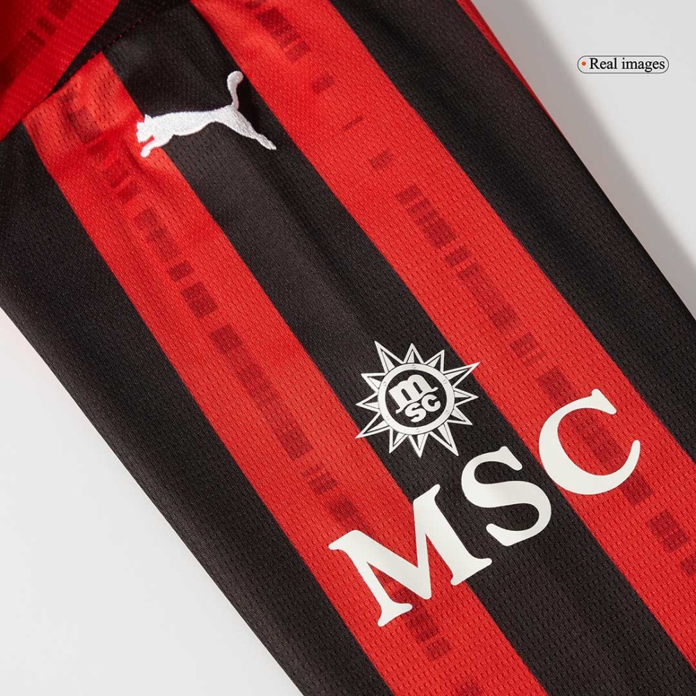 AC Milan Home Long Sleeve Soccer Jersey 2024/25 AC Milan Home Long Sleeve Soccer Jersey 2024/25