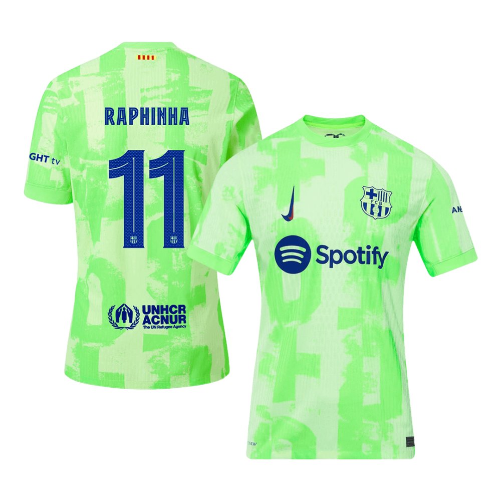 RAPHINHA #11 Barcelona Third Away Players Version Soccer Jersey 2024/25 - UCL RAPHINHA #11 Barcelona Third Away Players Version Soccer Jersey 2024/25 - UCL