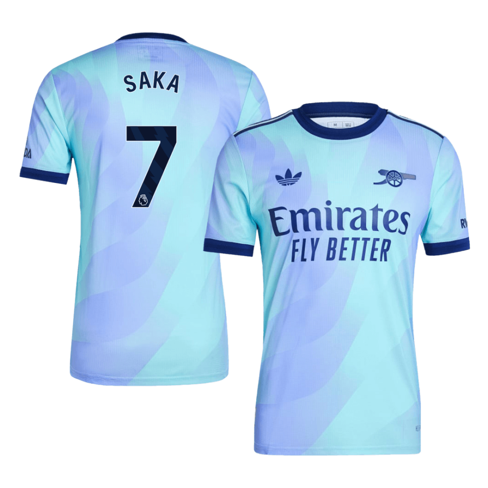SAKA #7 Arsenal Third Away Players Version Soccer Jersey 2024/25 SAKA #7 Arsenal Third Away Players Version Soccer Jersey 2024/25