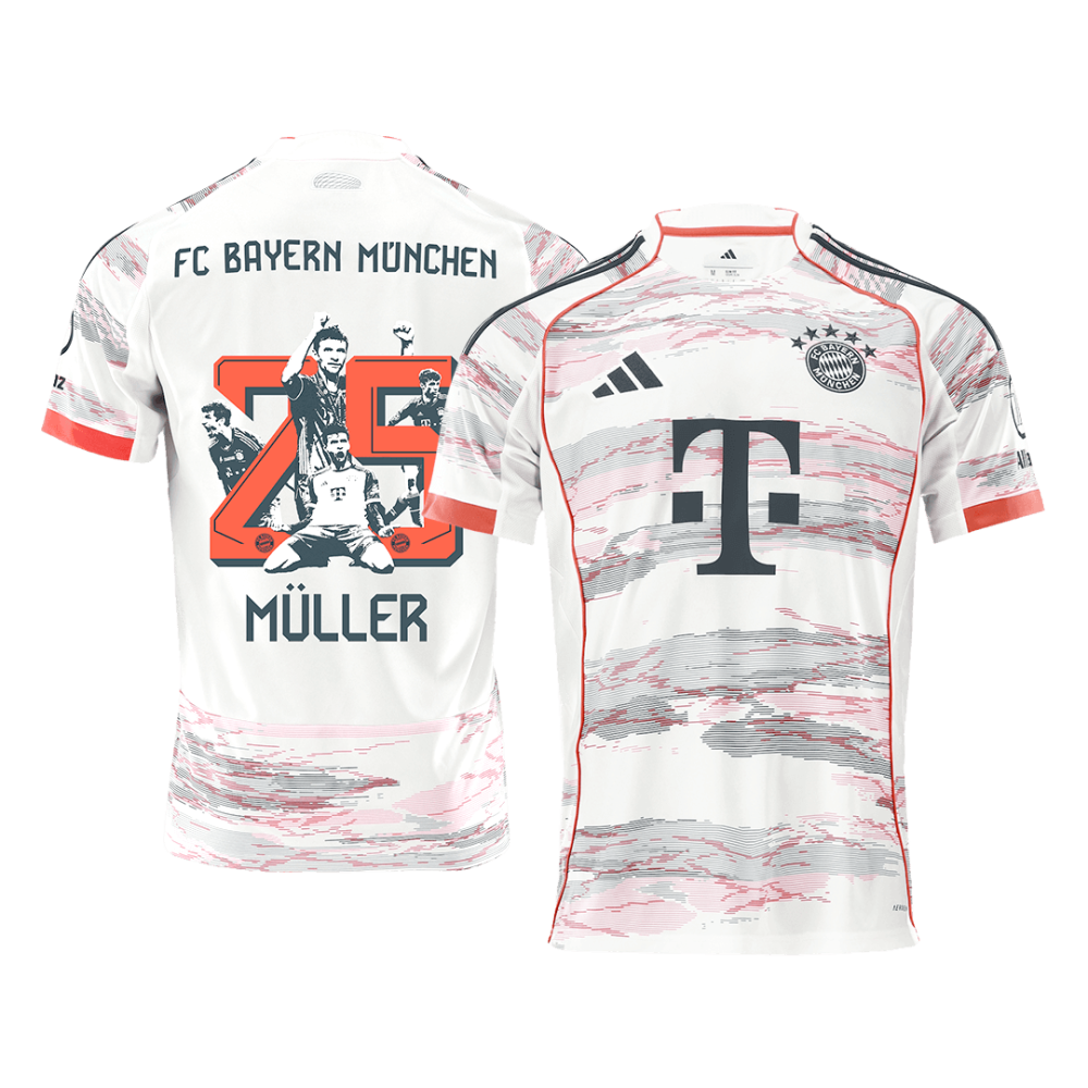 MÜLLER Special #25 Bayern Munich Away Special Soccer Jersey 2025/26 MÜLLER Special #25 Bayern Munich Away Special Soccer Jersey 2025/26