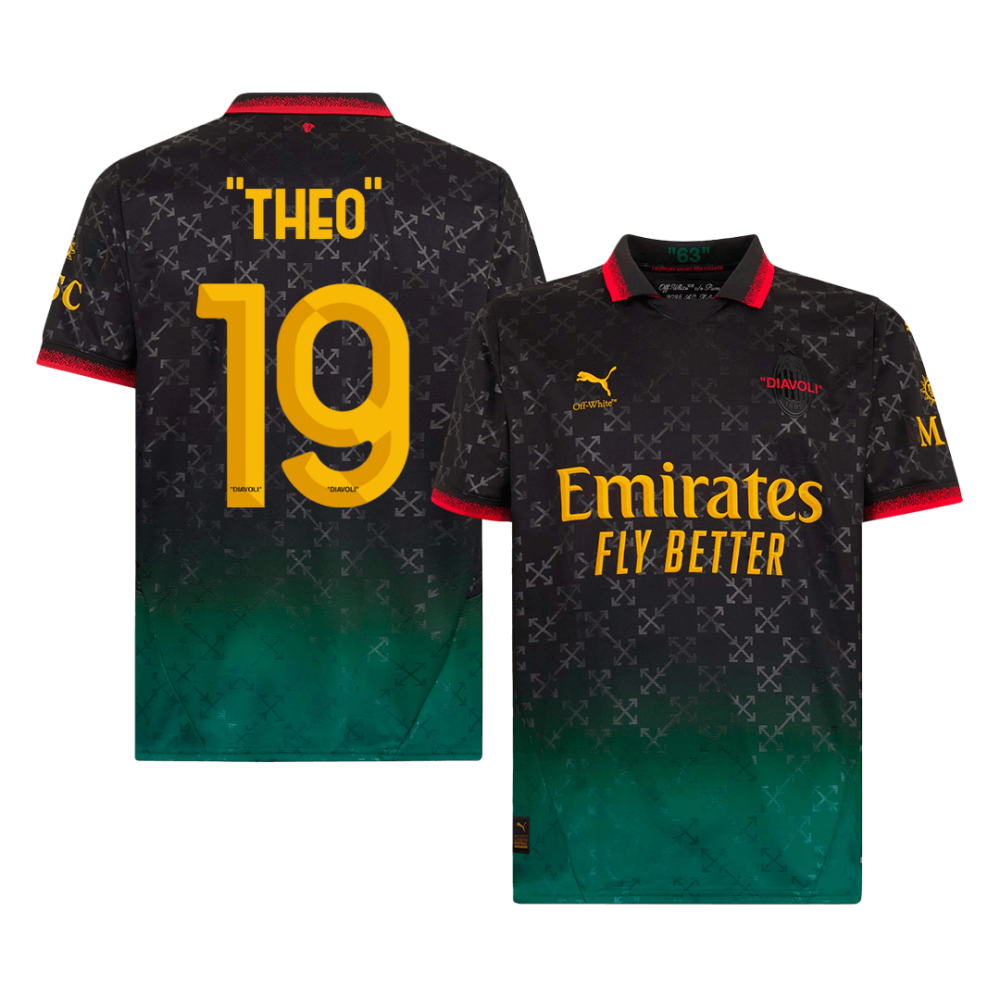 THEO #19 AC Milan Fourth Away Soccer Jersey 2024/25 THEO #19 AC Milan Fourth Away Soccer Jersey 2024/25
