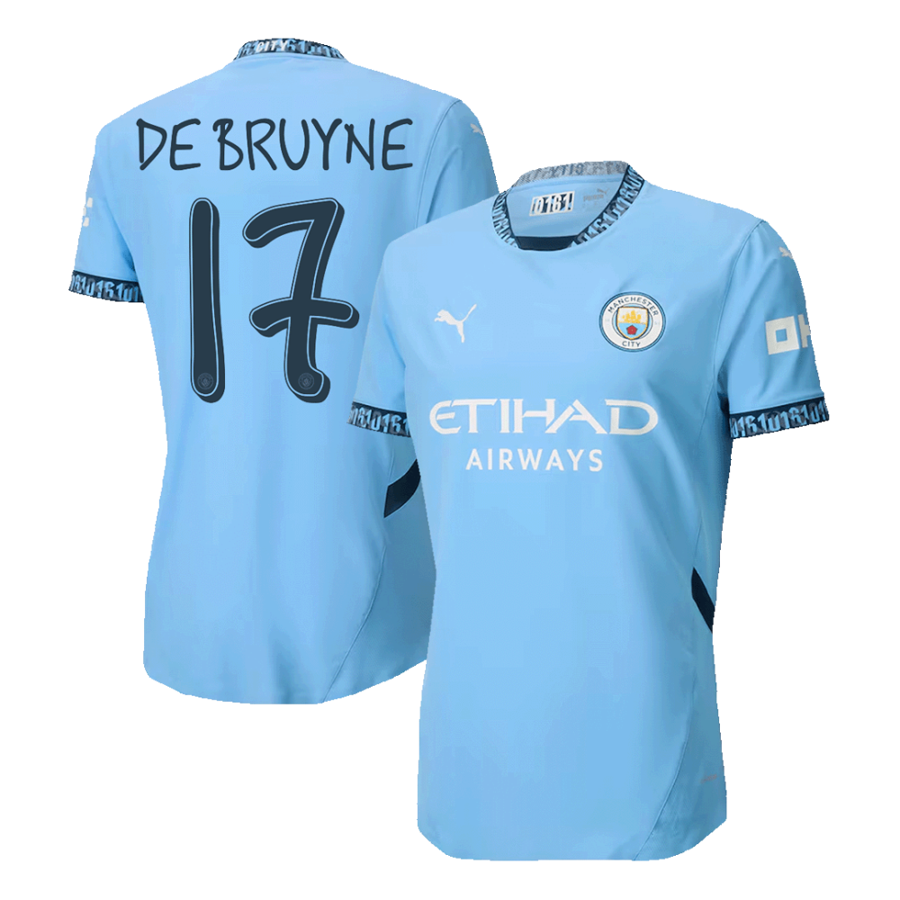 DE BRUYNE #17 Manchester City Home Players Version Soccer Jersey 2024/25 - UCL DE BRUYNE #17 Manchester City Home Players Version Soccer Jersey 2024/25 - UCL