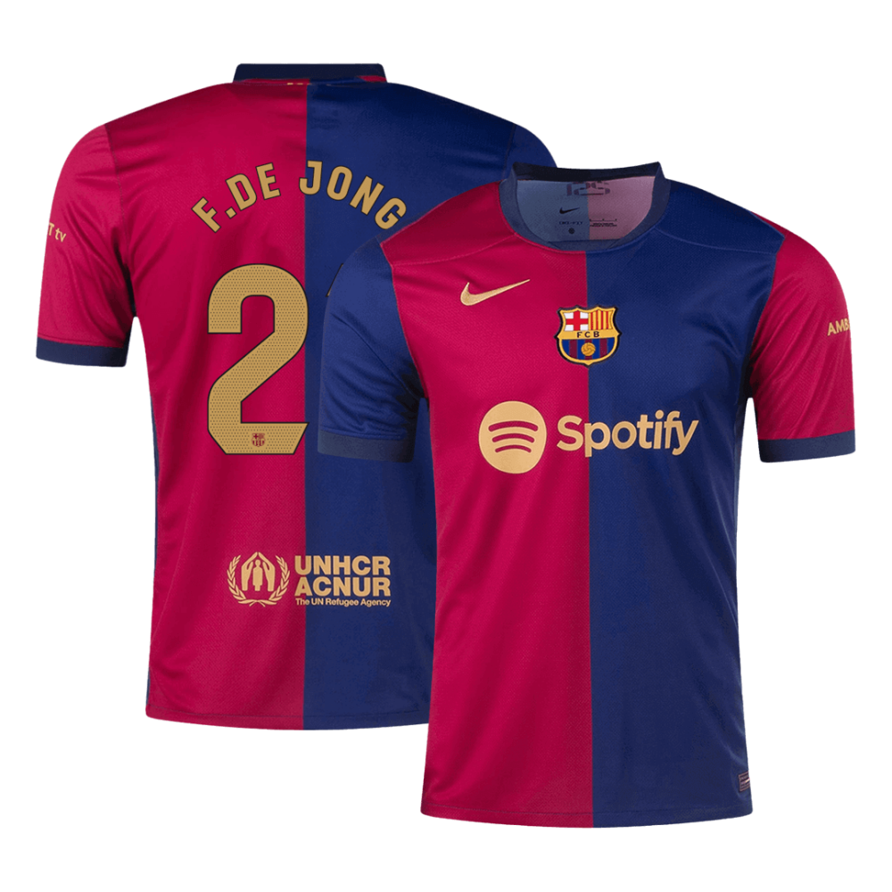 F.DE JONG #21 Barcelona Home Soccer Jersey 2024/25 F.DE JONG #21 Barcelona Home Soccer Jersey 2024/25