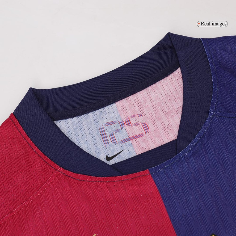 F.DE JONG #21 Barcelona Home Players Version Soccer Jersey 2024/25