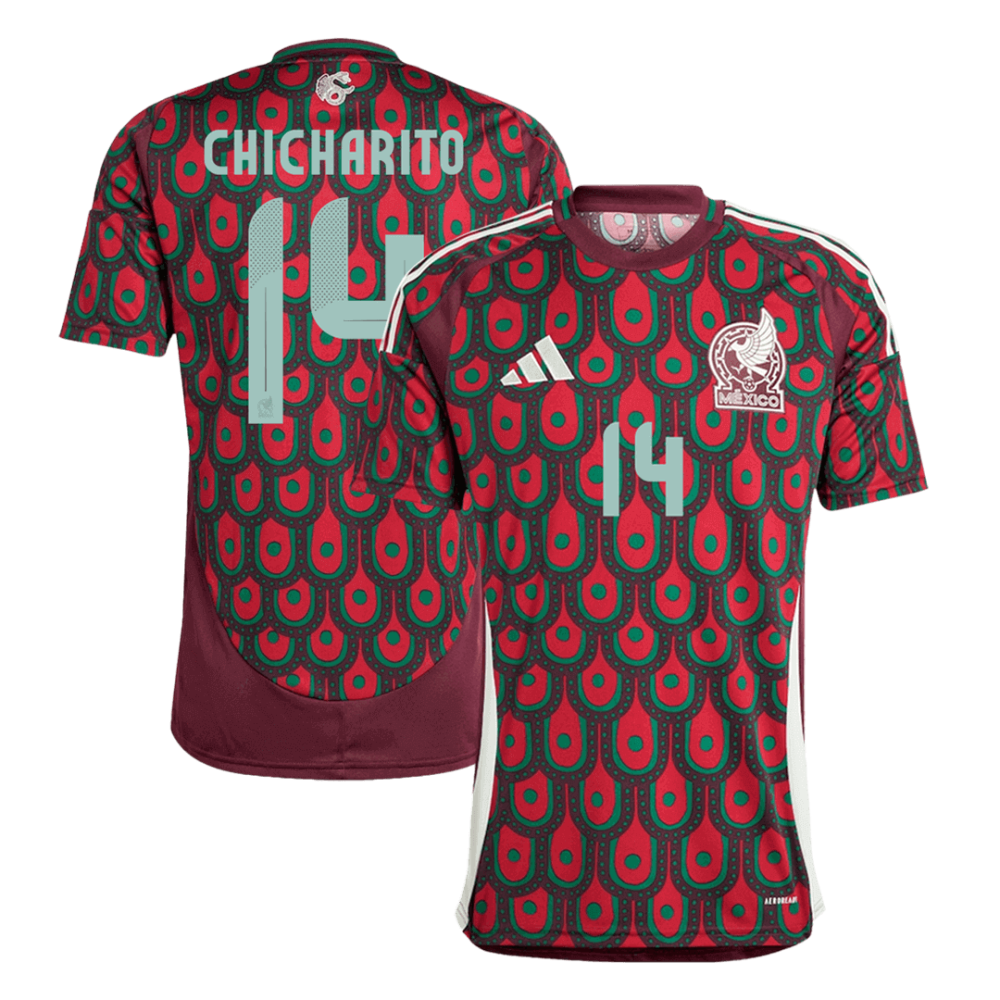 CHICHARITO #14 Mexico Home Soccer Jersey Copa America 2024 CHICHARITO #14 Mexico Home Soccer Jersey Copa America 2024