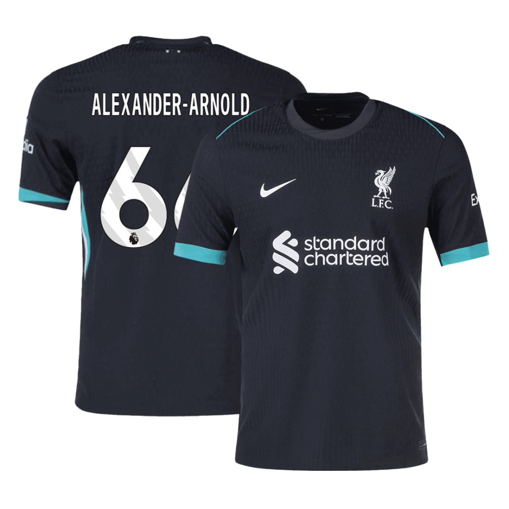 ALEXANDER-ARNOLD #66 Liverpool Away Players Version Soccer Jersey 2024/25 ALEXANDER-ARNOLD #66 Liverpool Away Players Version Soccer Jersey 2024/25