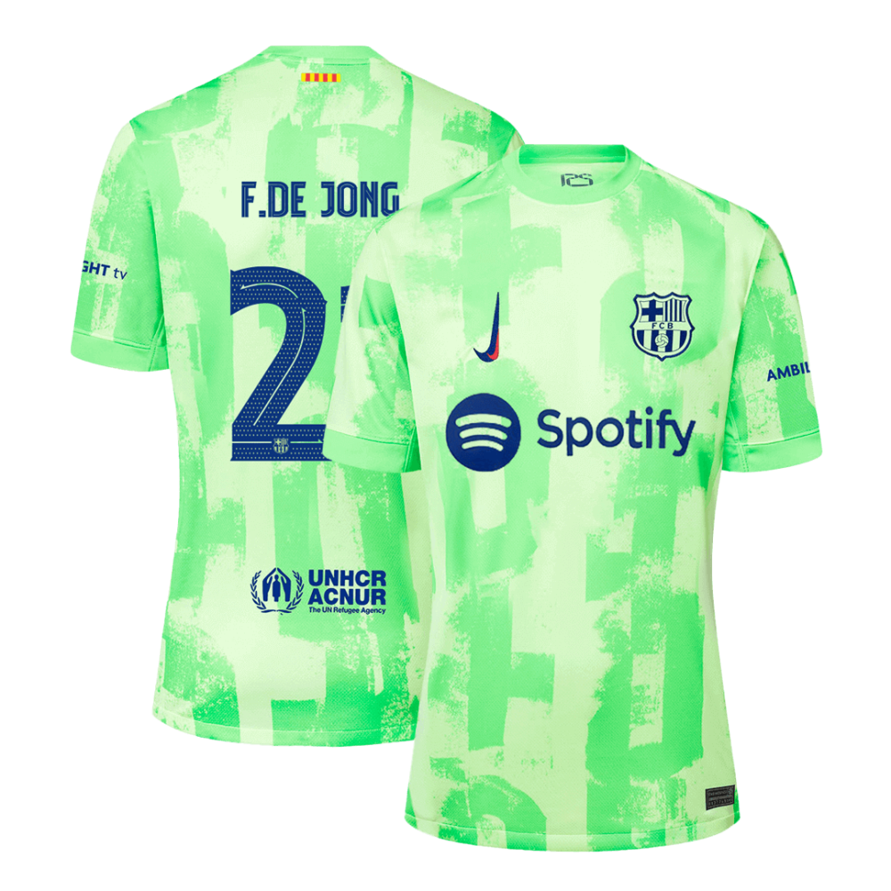 F.DE JONG #21 Barcelona Third Away Soccer Jersey 2024/25 - UCL