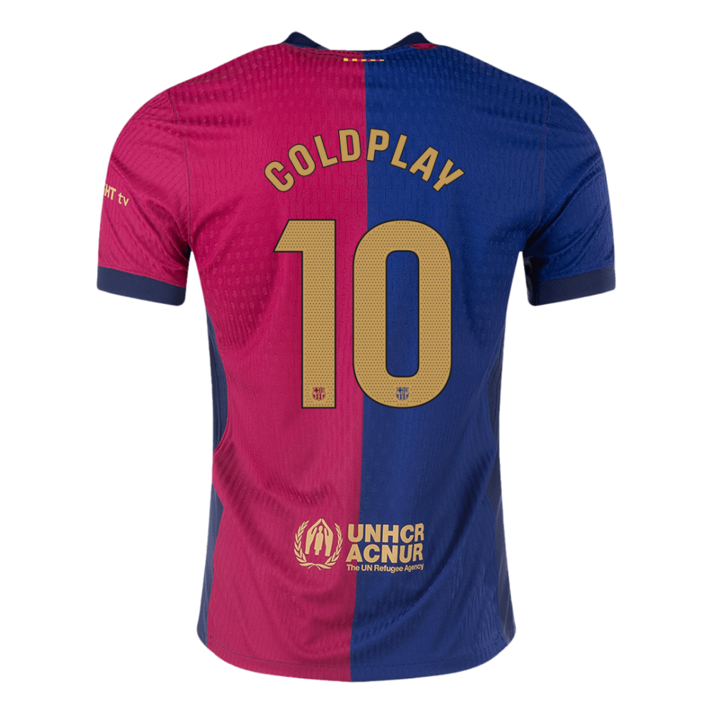 COLDPLAY #10 Barcelona Home Players Version Soccer Jersey 2024/25 COLDPLAY #10 Barcelona Home Players Version Soccer Jersey 2024/25