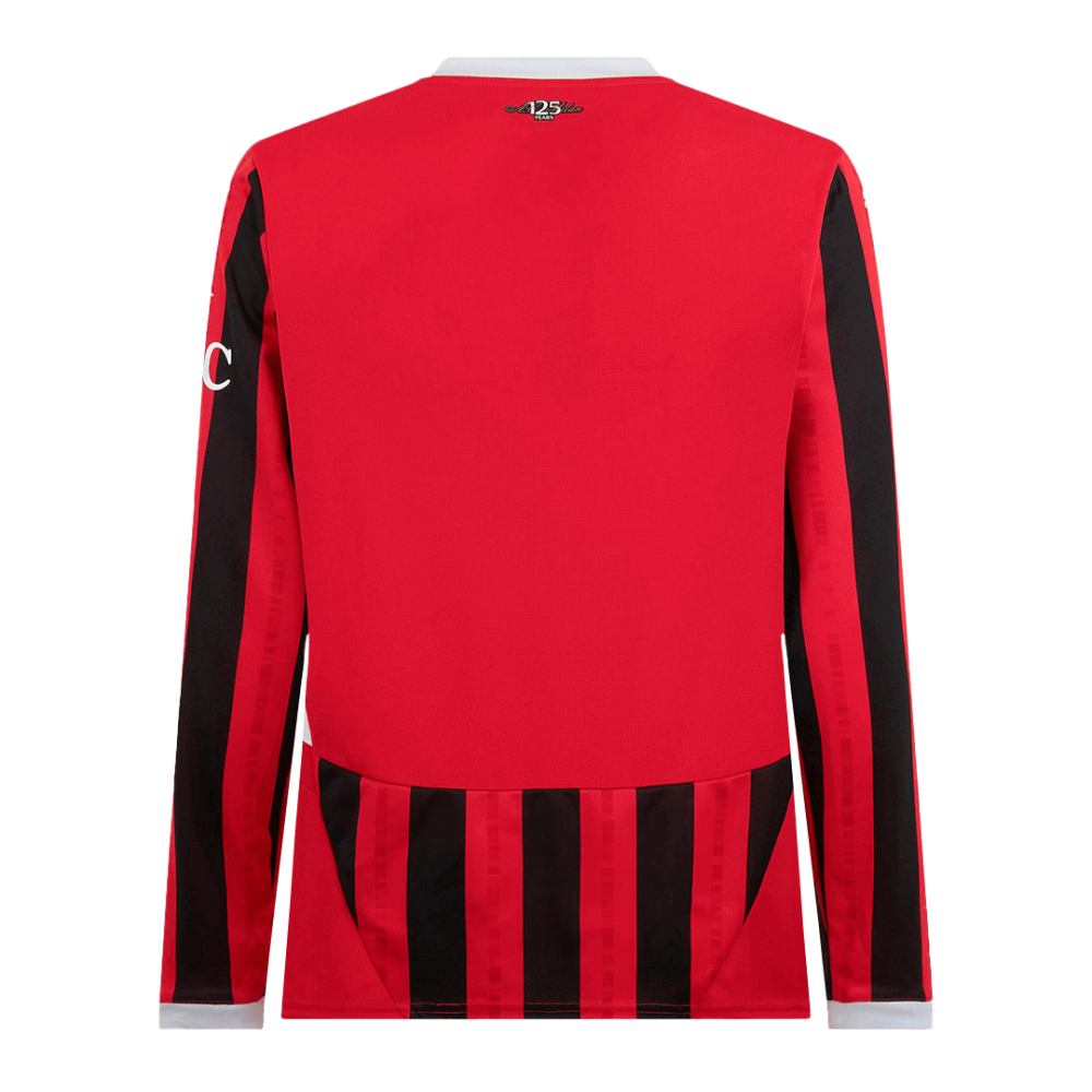 AC Milan Home Long Sleeve Soccer Jersey 2024/25 AC Milan Home Long Sleeve Soccer Jersey 2024/25