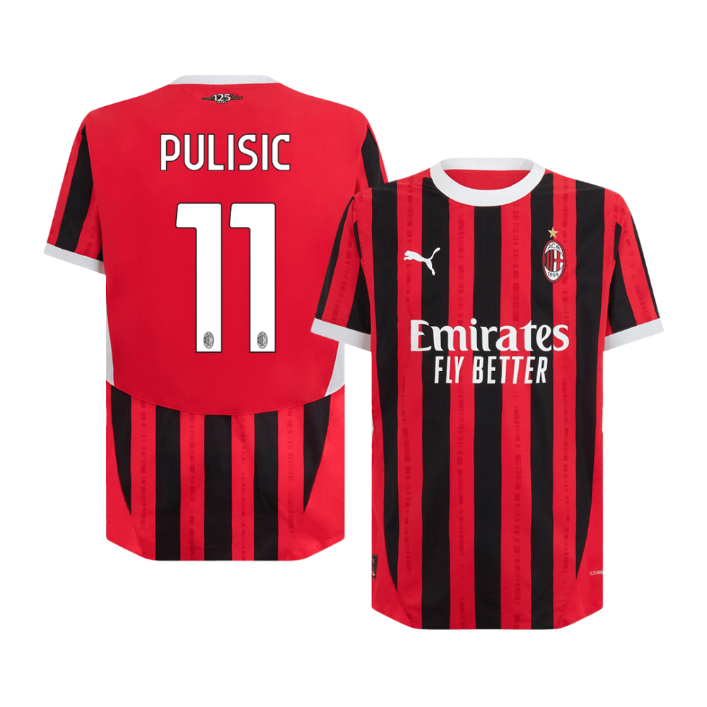 PULISIC #11 AC Milan Home Players Version Soccer Jersey 2024/25 PULISIC #11 AC Milan Home Players Version Soccer Jersey 2024/25