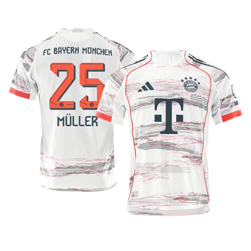 MÜLLER #25 Bayern Munich Away Players Version Soccer Jersey 2025/26 MÜLLER #25 Bayern Munich Away Players Version Soccer Jersey 2025/26