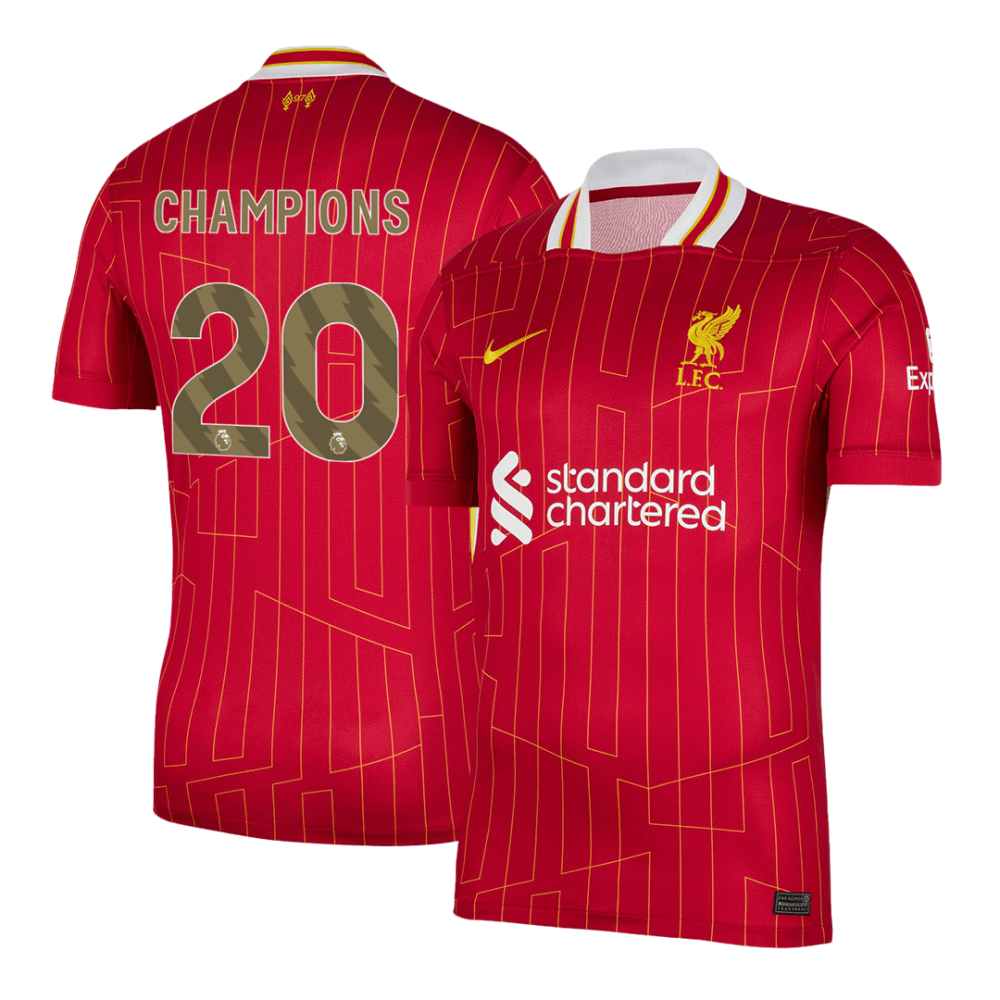 CHAMPIONS #20 Liverpool Home Soccer Jersey 2024/25 CHAMPIONS #20 Liverpool Home Soccer Jersey 2024/25