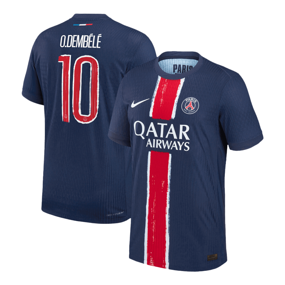 O.DEMBÉLÉ #10 PSG Home Players Version Soccer Jersey 2024/25 - UCL O.DEMBÉLÉ #10 PSG Home Players Version Soccer Jersey 2024/25 - UCL