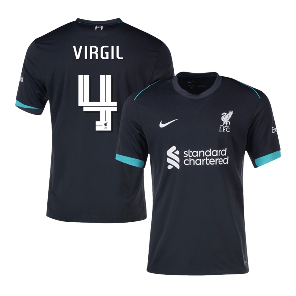 VIRGIL #4 Liverpool Away Soccer Jersey 2024/25 - UCL