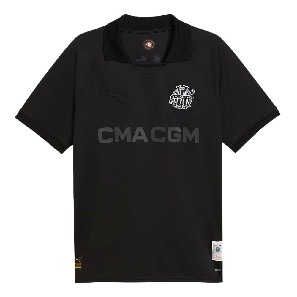 Marseille Goalkeeper Soccer Jersey 2024/25 Black - 125th Anniversary Marseille Goalkeeper Soccer Jersey 2024/25 Black - 125th Anniversary