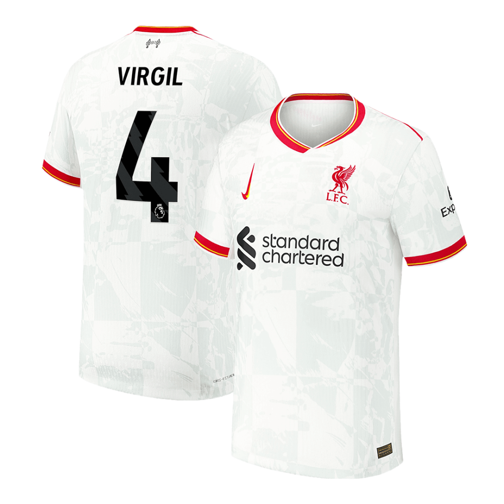 VIRGIL #4 Liverpool Third Away Players Version Soccer Jersey 2024/25