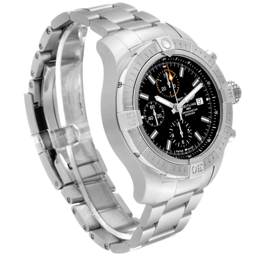 Breitling Avenger Chronograph 45 Black Dial Steel Mens Watch A13317 Breitling Avenger Chronograph 45 Black Dial Steel Mens Watch A13317