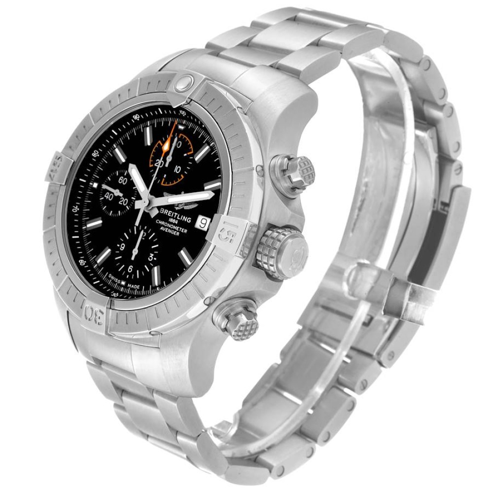 Breitling Avenger Chronograph 45 Black Dial Steel Mens Watch A13317 Breitling Avenger Chronograph 45 Black Dial Steel Mens Watch A13317