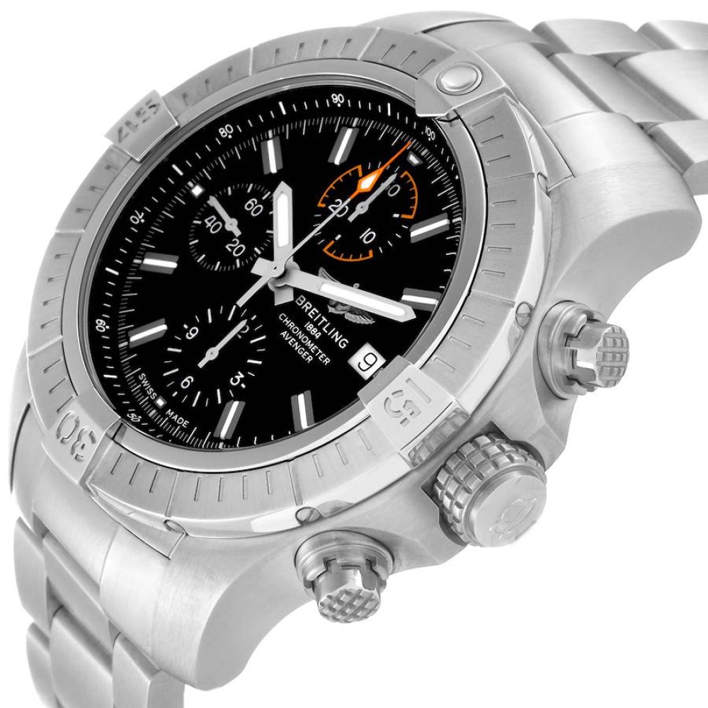 Breitling Avenger Chronograph 45 Black Dial Steel Mens Watch A13317 Breitling Avenger Chronograph 45 Black Dial Steel Mens Watch A13317