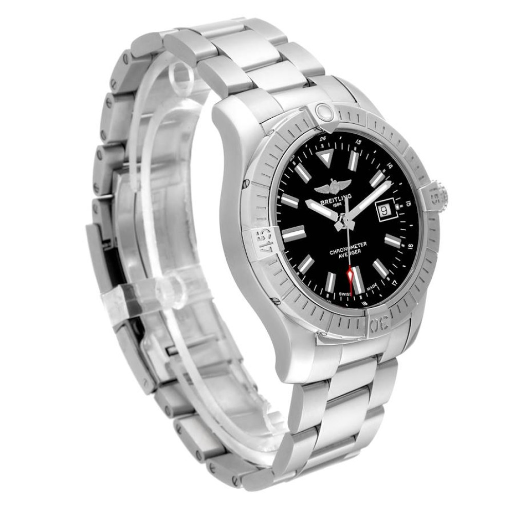 Breitling Avenger Black Dial Steel Mens Watch A17318 Breitling Avenger Black Dial Steel Mens Watch A17318