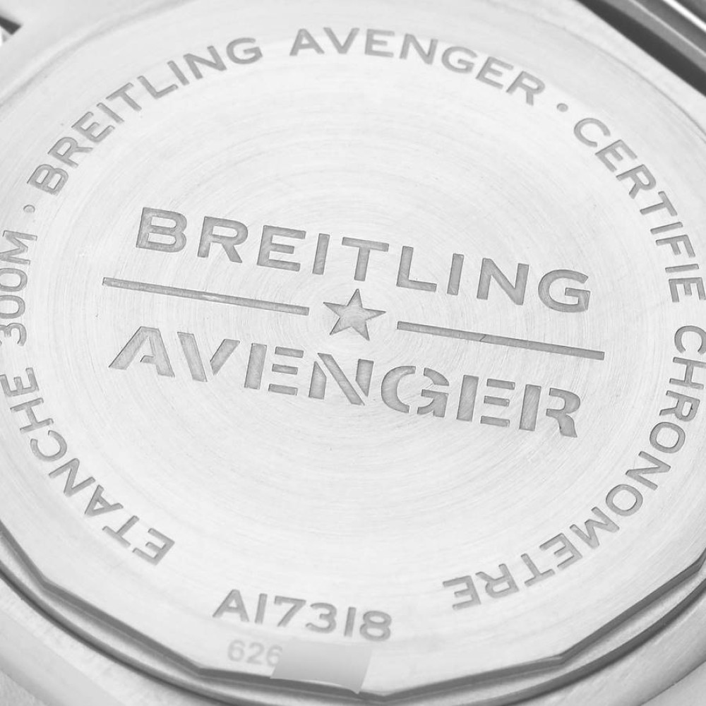 Breitling Avenger Black Dial Steel Mens Watch A17318 Breitling Avenger Black Dial Steel Mens Watch A17318