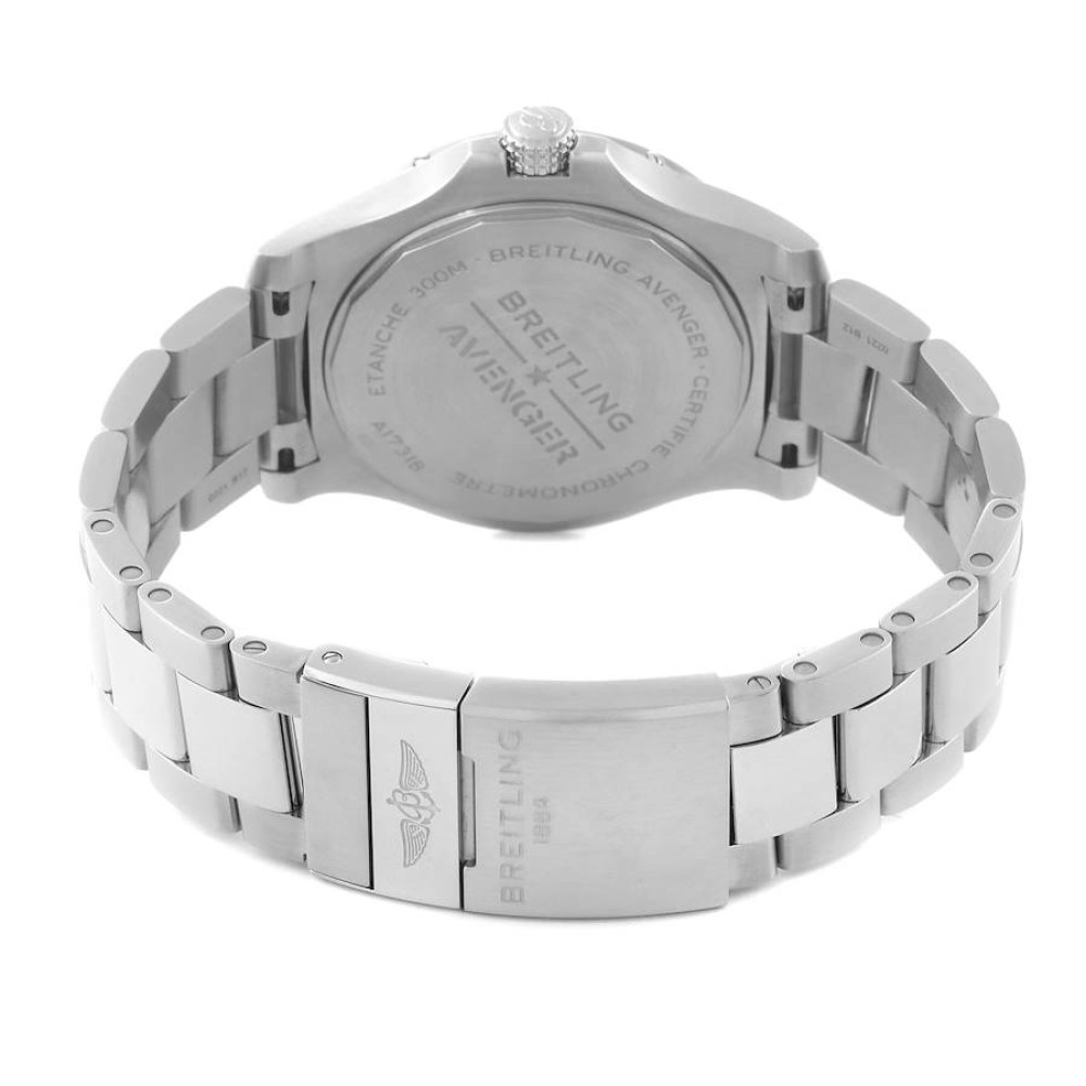 Breitling Avenger Black Dial Steel Mens Watch A17318 Breitling Avenger Black Dial Steel Mens Watch A17318