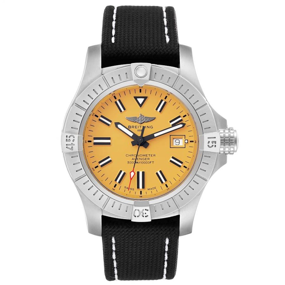 Breitling Avenger 45 Seawolf Yellow Dial Steel Mens Watch A17319 Breitling Avenger 45 Seawolf Yellow Dial Steel Mens Watch A17319