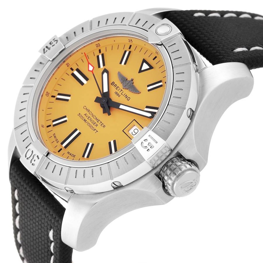 Breitling Avenger 45 Seawolf Yellow Dial Steel Mens Watch A17319 Breitling Avenger 45 Seawolf Yellow Dial Steel Mens Watch A17319