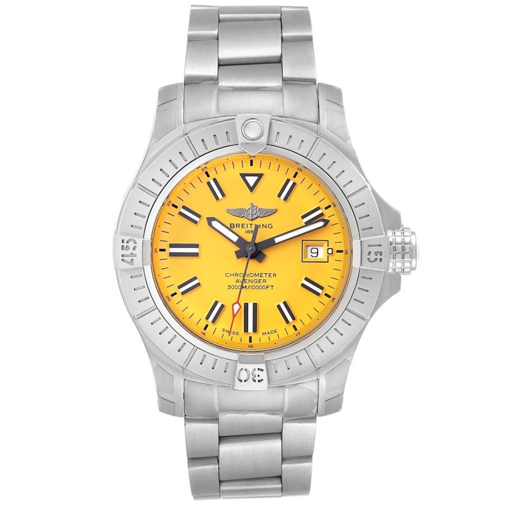 Breitling Avenger 45 Seawolf Yellow Dial Steel Mens Watch A17319 Breitling Avenger 45 Seawolf Yellow Dial Steel Mens Watch A17319