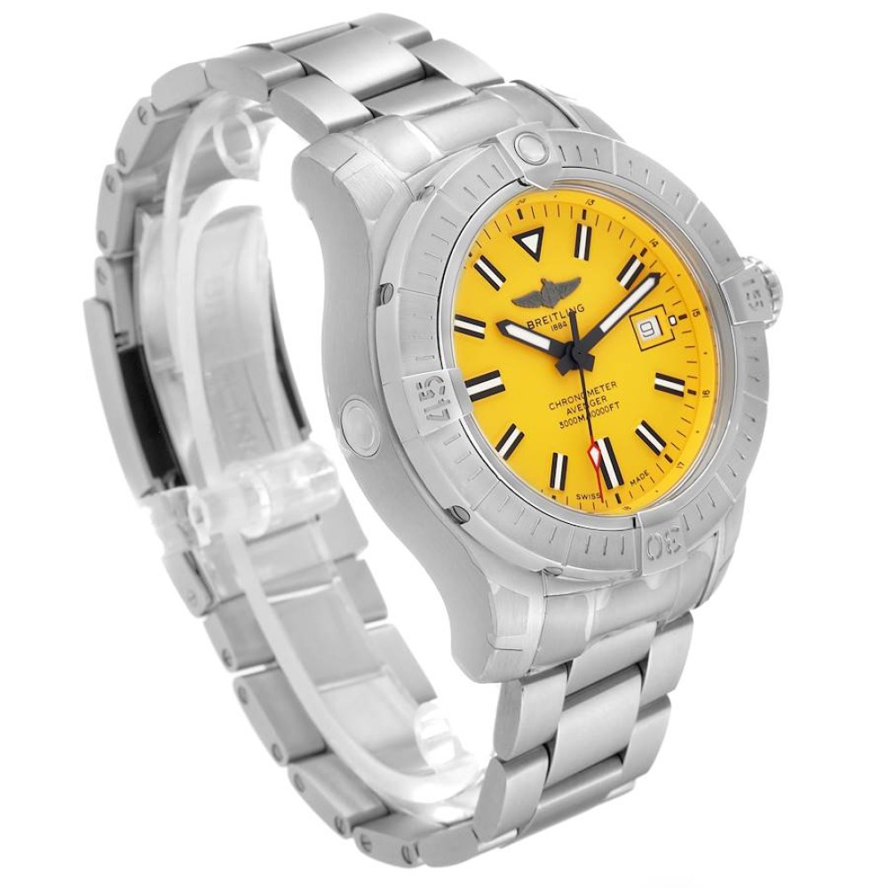 Breitling Avenger 45 Seawolf Yellow Dial Steel Mens Watch A17319 Breitling Avenger 45 Seawolf Yellow Dial Steel Mens Watch A17319