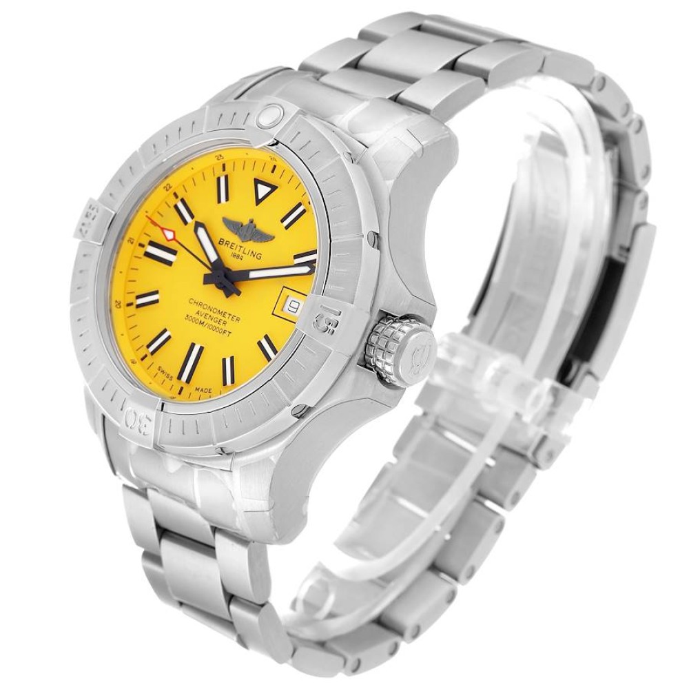 Breitling Avenger 45 Seawolf Yellow Dial Steel Mens Watch A17319 Breitling Avenger 45 Seawolf Yellow Dial Steel Mens Watch A17319