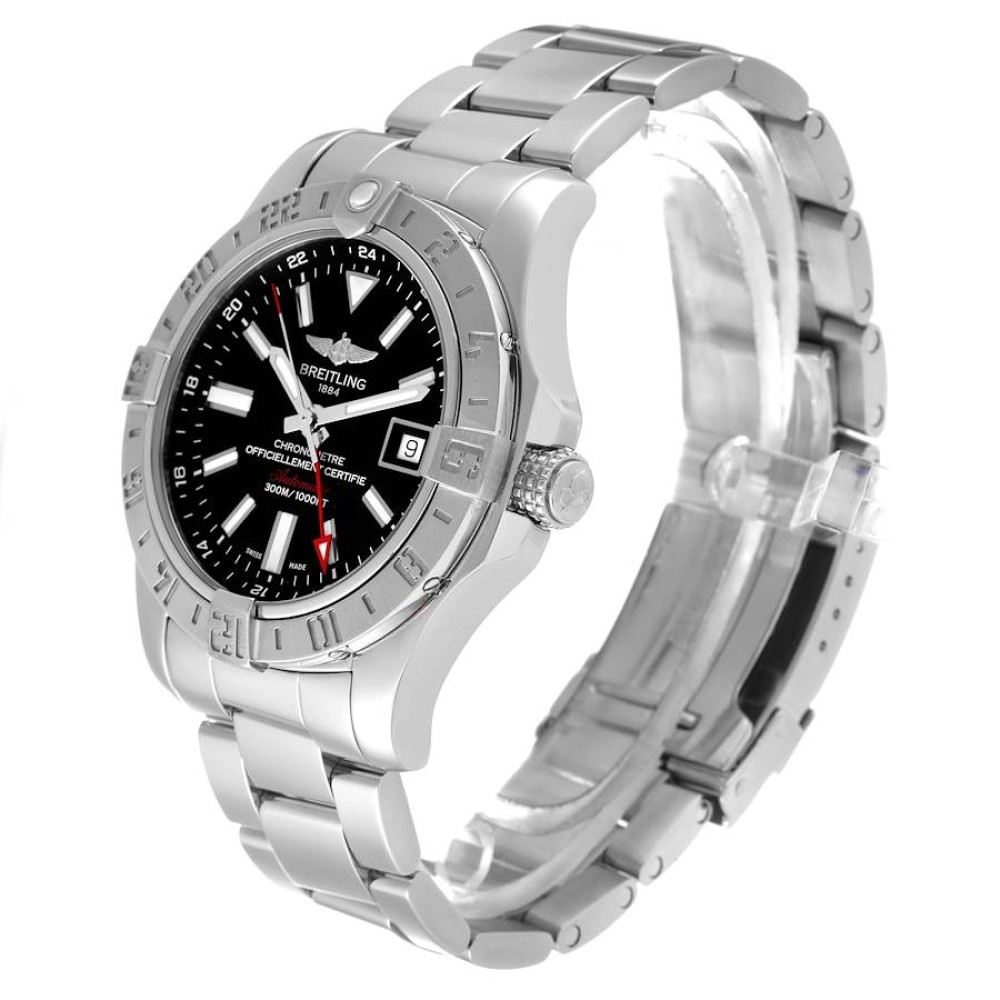 Breitling Aeromarine Avenger II GMT Black Dial Steel Mens Watch A32390 Breitling Aeromarine Avenger II GMT Black Dial Steel Mens Watch A32390