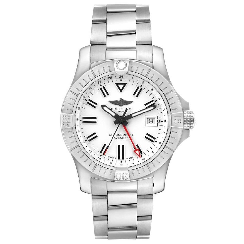 Breitling Avenger GMT White Dial Steel Mens Watch A32397 Breitling Avenger GMT White Dial Steel Mens Watch A32397