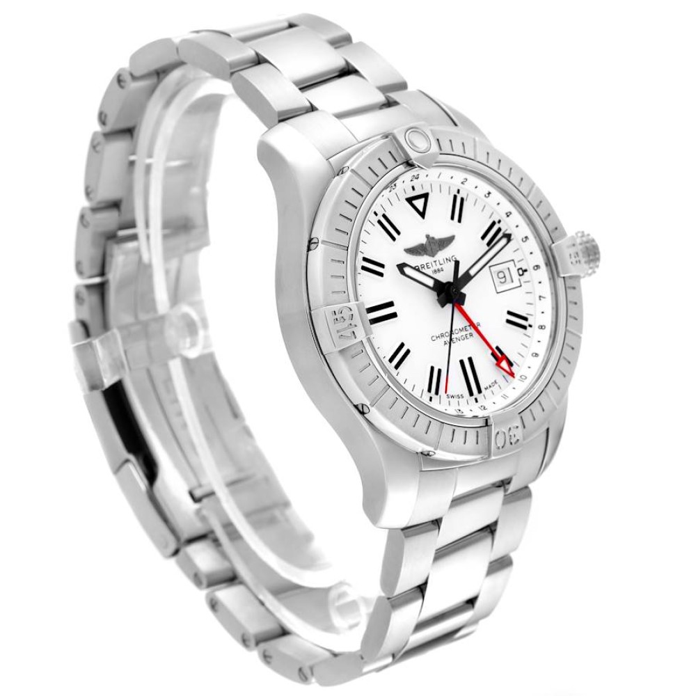 Breitling Avenger GMT White Dial Steel Mens Watch A32397 Breitling Avenger GMT White Dial Steel Mens Watch A32397