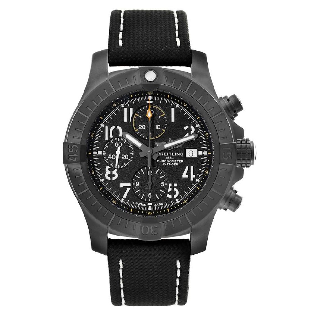 Breitling Avenger Night Mission DLC Coated Titanium Mens Watch V13317 Breitling Avenger Night Mission DLC Coated Titanium Mens Watch V13317