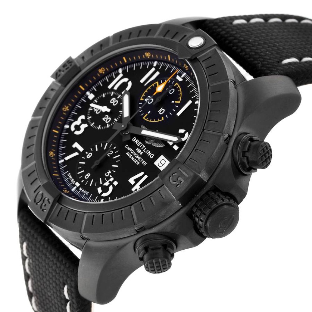Breitling Avenger Night Mission DLC Coated Titanium Mens Watch V13317 Breitling Avenger Night Mission DLC Coated Titanium Mens Watch V13317