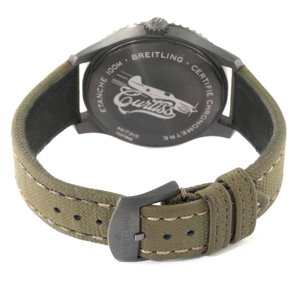 Breitling Aviator 8 Curtiss Warhawk Black Steel Watch A17315 Breitling Aviator 8 Curtiss Warhawk Black Steel Watch A17315