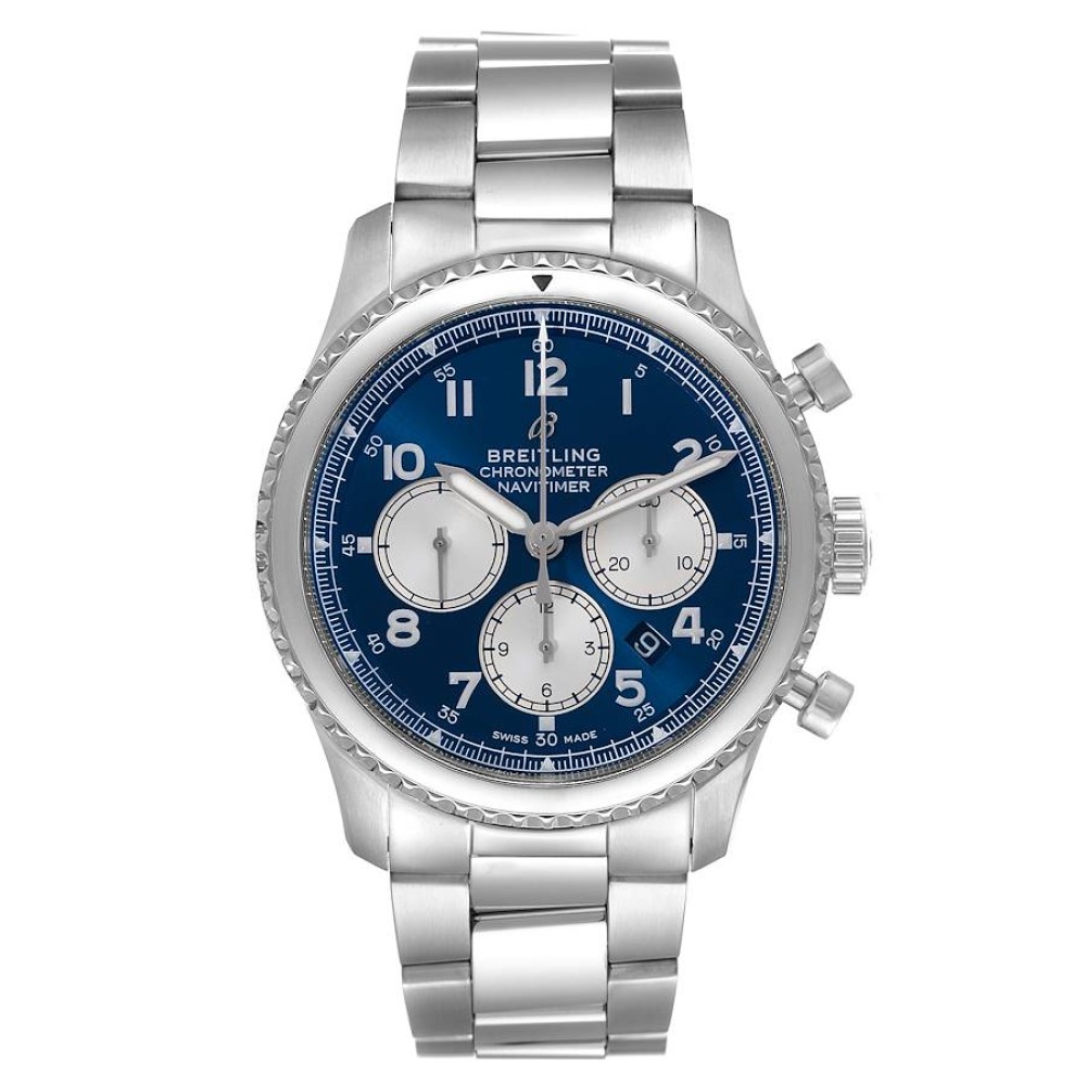 Breitling Navitimer Aviator 8 B01 Blue Dial Steel Mens Watch AB0117 Breitling Navitimer Aviator 8 B01 Blue Dial Steel Mens Watch AB0117