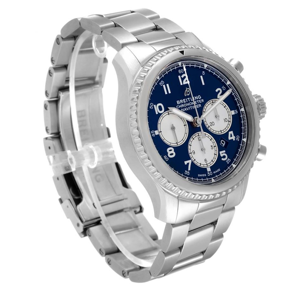 Breitling Navitimer Aviator 8 B01 Blue Dial Steel Mens Watch AB0117 Breitling Navitimer Aviator 8 B01 Blue Dial Steel Mens Watch AB0117