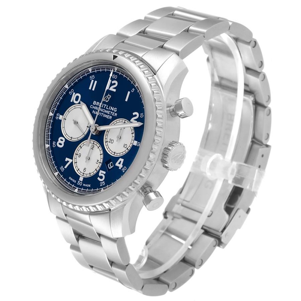 Breitling Navitimer Aviator 8 B01 Blue Dial Steel Mens Watch AB0117 Breitling Navitimer Aviator 8 B01 Blue Dial Steel Mens Watch AB0117