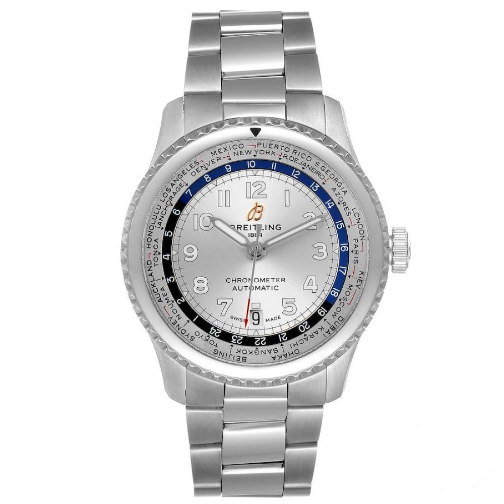 Breitling Aviator 8 Unitime Stainless Steel Mens Watch AB3521 Breitling Aviator 8 Unitime Stainless Steel Mens Watch AB3521