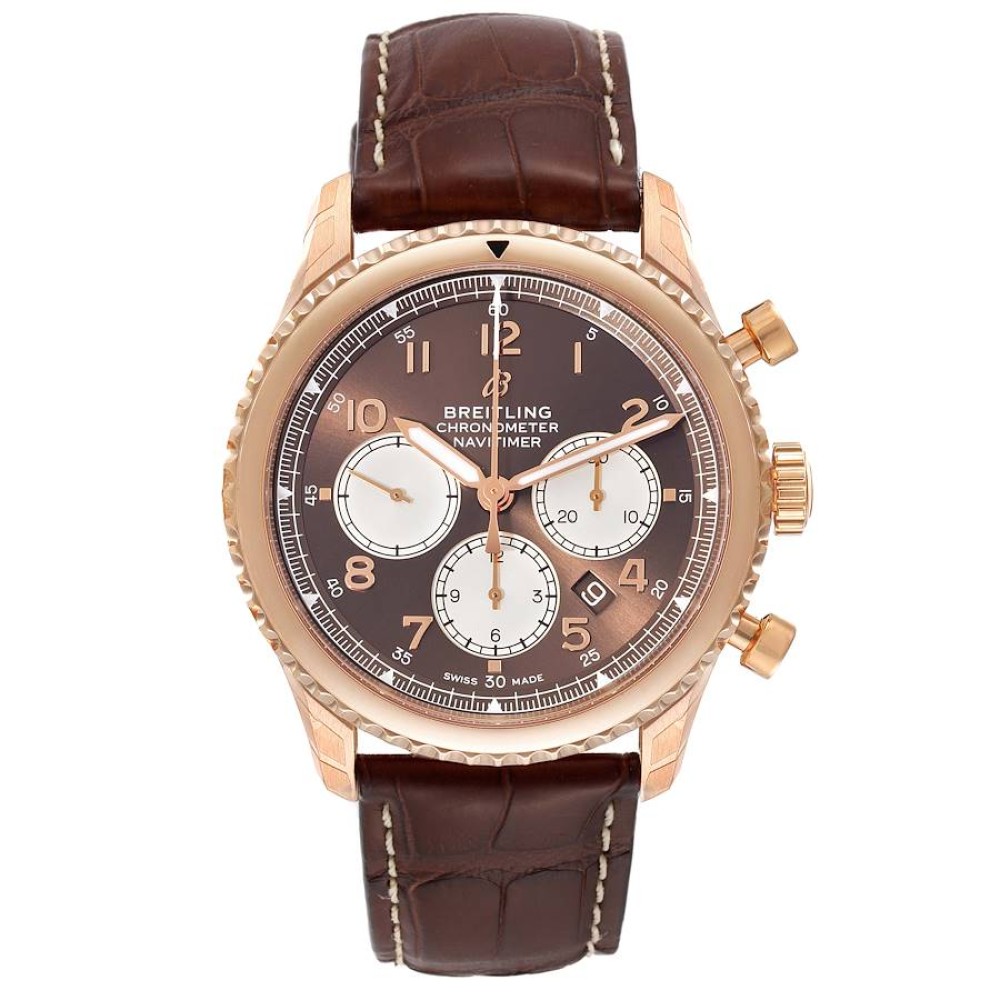 Breitling Navitimer Aviator 8 B01 Rose Gold Mens Watch RB0117 Breitling Navitimer Aviator 8 B01 Rose Gold Mens Watch RB0117