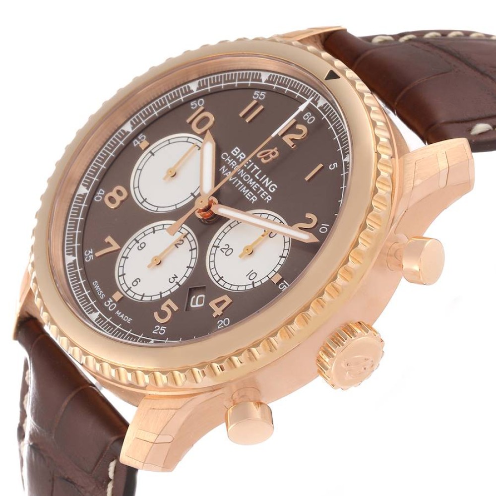 Breitling Navitimer Aviator 8 B01 Rose Gold Mens Watch RB0117 Breitling Navitimer Aviator 8 B01 Rose Gold Mens Watch RB0117