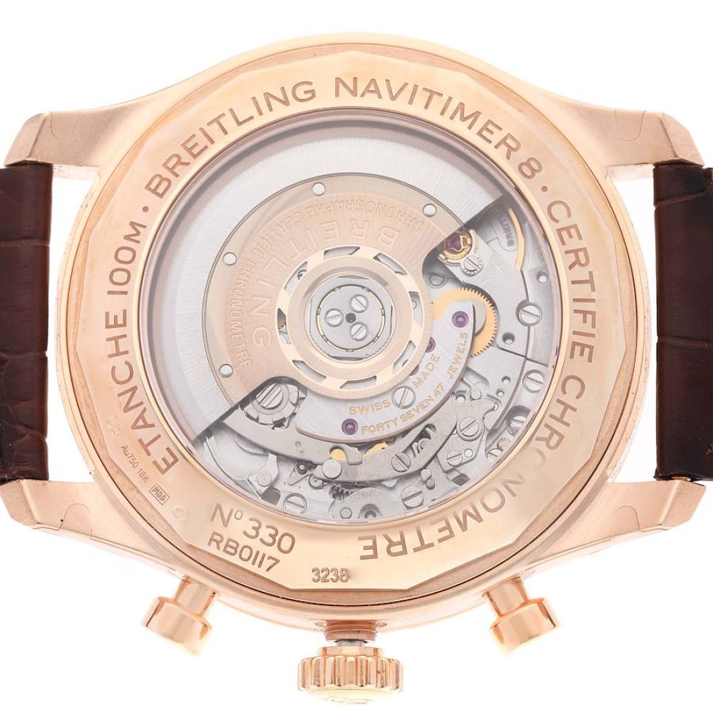 Breitling Navitimer Aviator 8 B01 Rose Gold Mens Watch RB0117 Breitling Navitimer Aviator 8 B01 Rose Gold Mens Watch RB0117