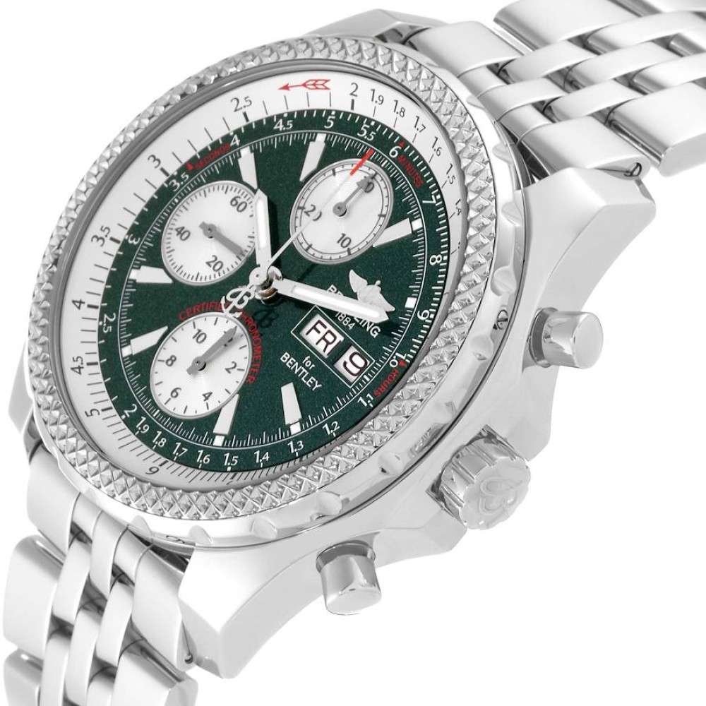 Breitling Bentley Motors GT Green Dial Steel Mens Watch A13362 Breitling Bentley Motors GT Green Dial Steel Mens Watch A13362