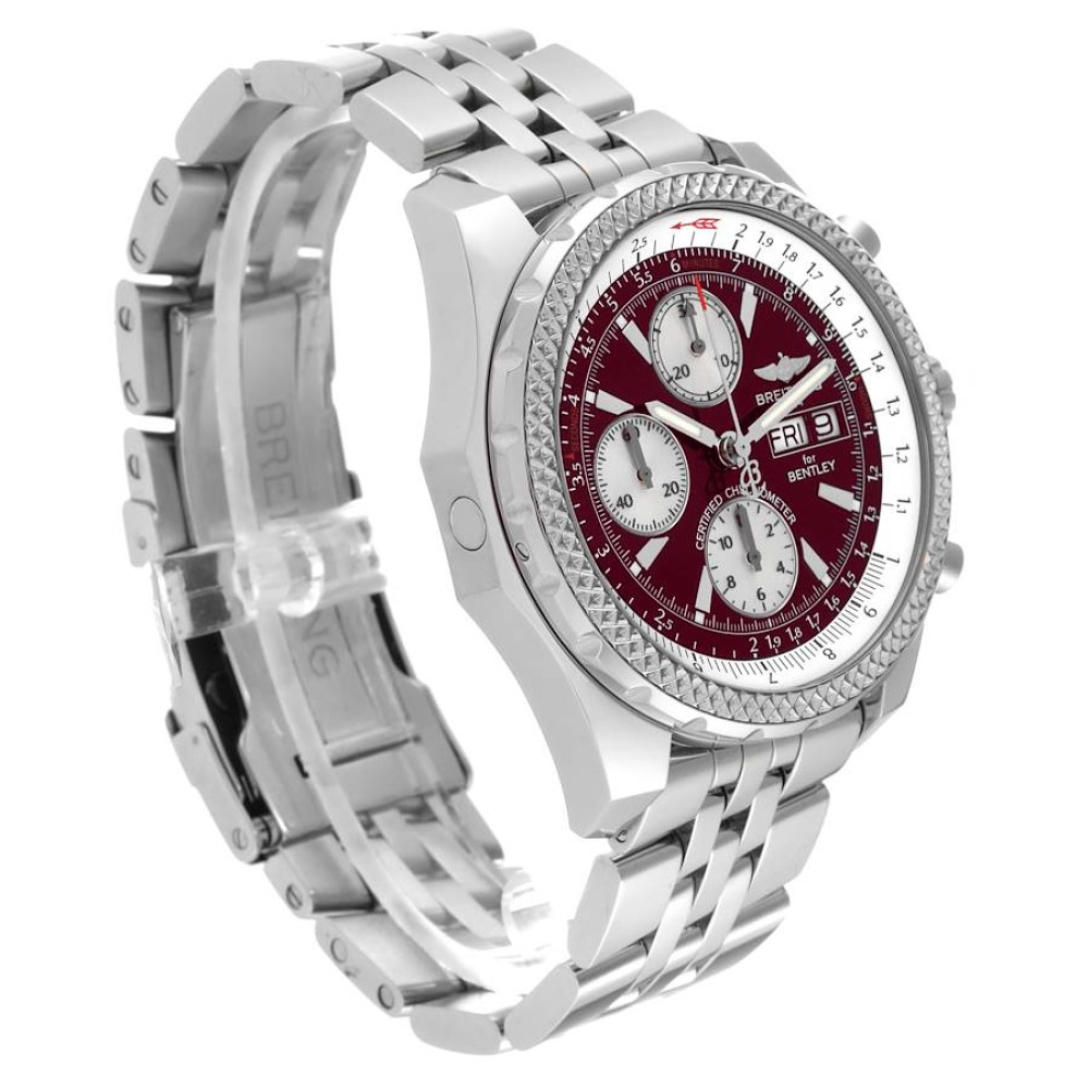 Breitling Bentley Motors GT Burgundy Dial Steel Mens Watch A13362 Breitling Bentley Motors GT Burgundy Dial Steel Mens Watch A13362