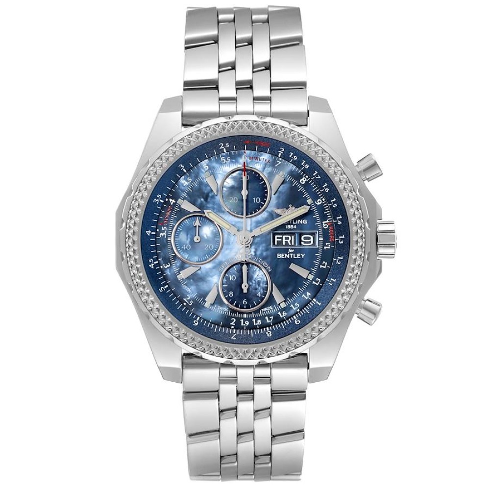 Breitling Bentley Motors GT Mother of Pearl Dial Steel Watch A13362 Breitling Bentley Motors GT Mother of Pearl Dial Steel Watch A13362